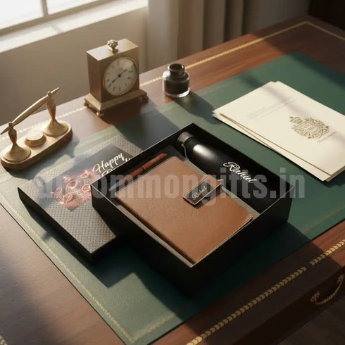 Personalized Steeliness Steel Bottle with Diary Diwali Combo